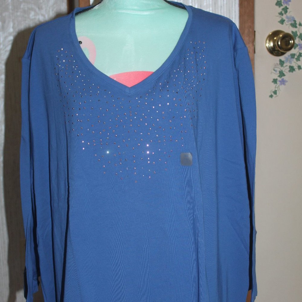 wtags: Blue with Sparkle on top Blouse, Cathrines